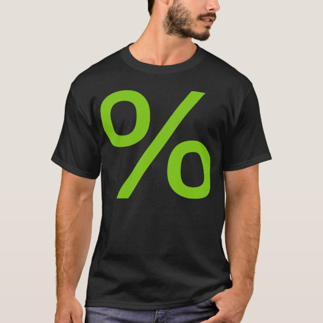 Camiseta Percentagem - Verde marciano (Frente)