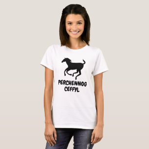 Camiseta Perchennog ceff   Proprietário de cavalos em galês