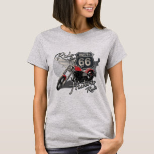 Camiseta Percorra a Rota 66, Motocicleta Antiga