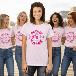 Camiseta Percurso de Besties em Andamento Magenta a Rosa