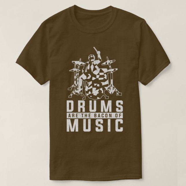 Camiseta Percussion Music Lover Gift Rock Musical Drums (Frente do Design)