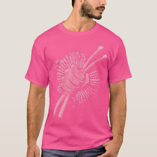 Camiseta Percussion Musical Drummer Fist Drumsticks Tambore
