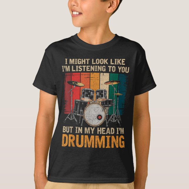 Camiseta Percussionist Drumming For Drum Set Lover Drummers (Frente)