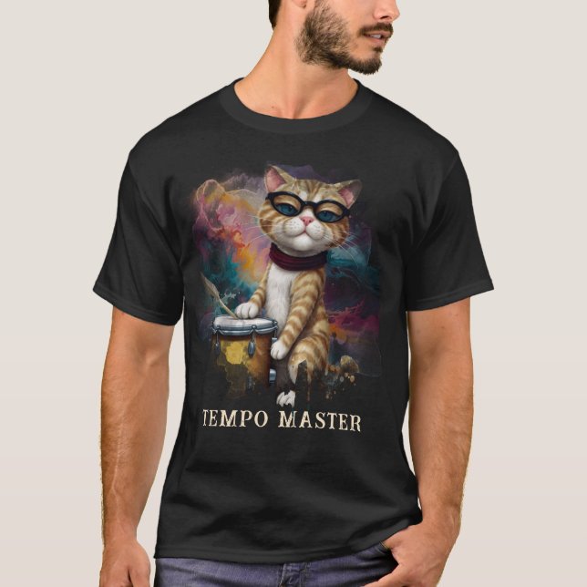 Camiseta *~* Percussionista do Cat DRUMMER AP91 Legal de at (Frente)