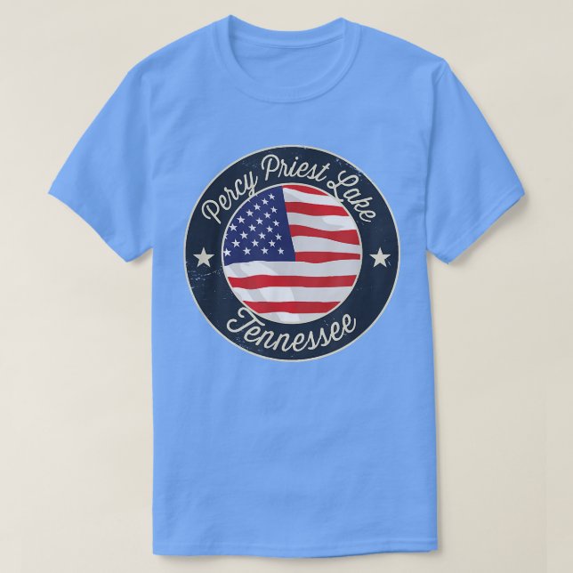 Camiseta Percy Priest Lake - Patriotic Tennessee Souvenir T (Frente do Design)