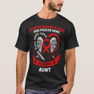 Camiseta Perda De Amado Tia Conscientização Doença Cardíaca