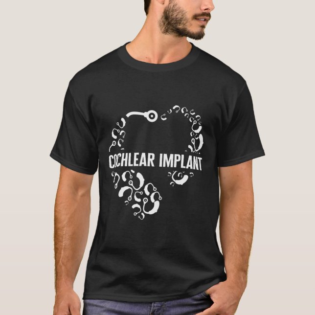 Camiseta Perda de consciência Amor Implante Coclear Asl Aud (Frente)