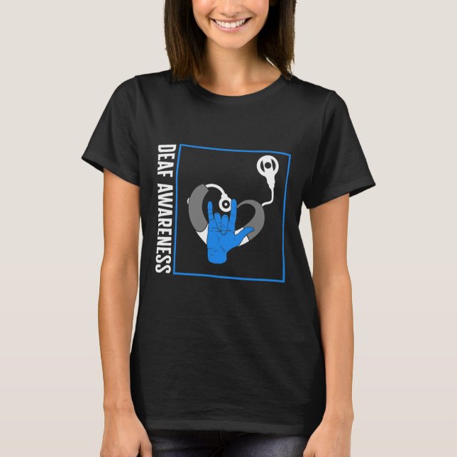 Camiseta Perda de Consciência Implante Coclear Surdo Asl Au (Frente)