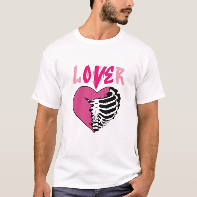 Camiseta Perda de Lover com Baixo Correspondência Rosa Trip (Frente)