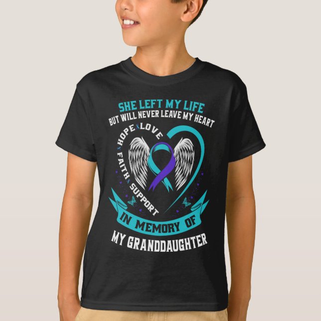 Camiseta Perda De Memória Da Minha Neta, Suicídio Awarene (Frente)
