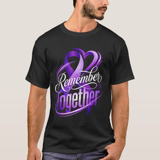 Camiseta Perda de memória mês de conscientização do alzheim (Frente)