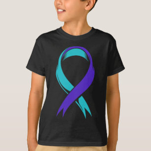 Camiseta Perda De Teal E Roxo Da Onça Na Prevenção Do Suicí
