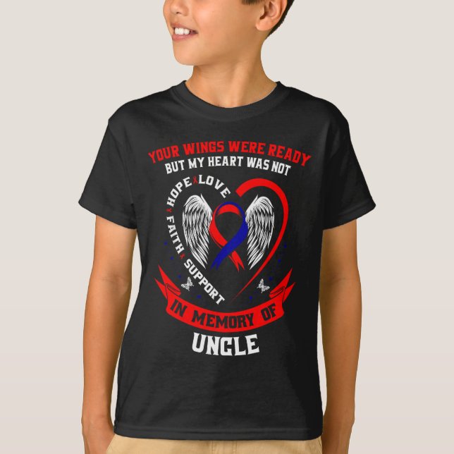 Camiseta Perda do Tio Mês de Conscientização sobre Doenças  (Frente)