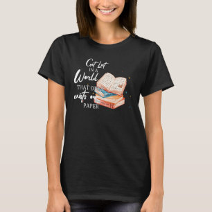 Camiseta Perda Em Um Leitor De Bibliotecas De Livros Do Mun