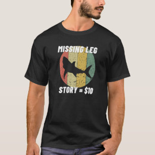 Camiseta Perda Estória De Tubarão Atraente Perna Perna Pern