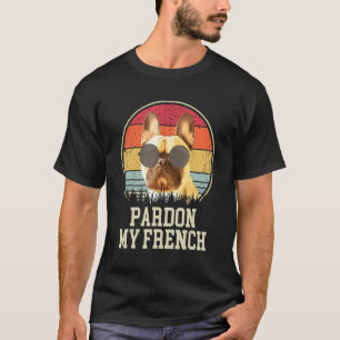 Camiseta Perdão Meu Retro Francês Francês Buldogue Francês