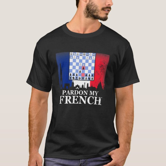 Camiseta Perdão Meu Xadrez Francês (Frente)