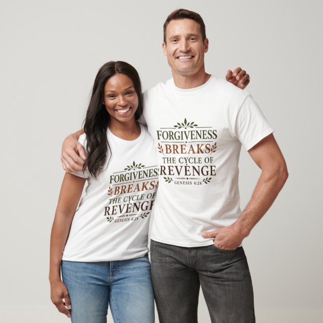 Camiseta Perdão quebra o ciclo da vingança cristã (Unissex)