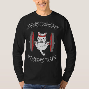 Camiseta Perdedores reclamam vencedores treinam halterofili