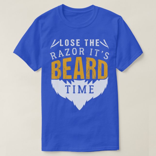 Camiseta Perder A Razor Seu Tempo De Barba É Engraçado Pres (Frente do Design)