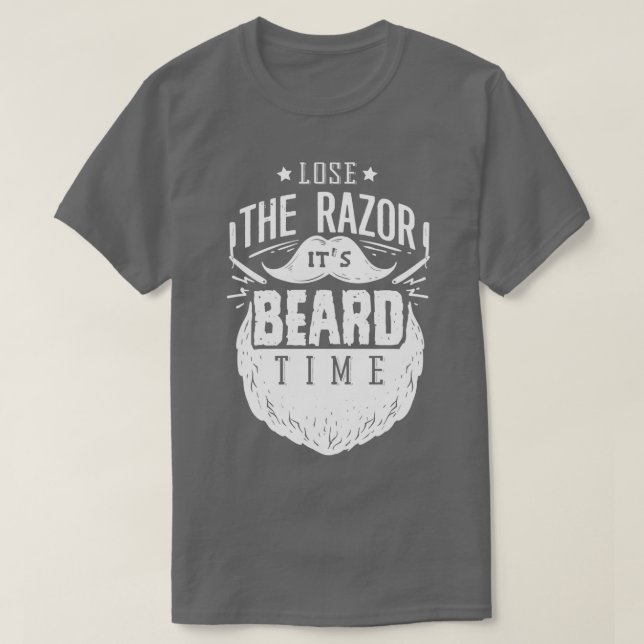 Camiseta Perder Engraçado O Razor O Seu Tempo De Barba 1 (Frente do Design)