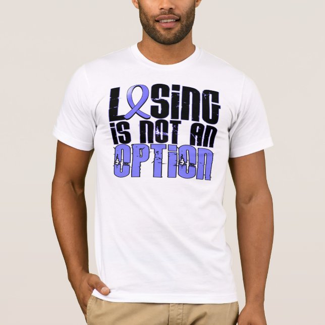 Camiseta Perder não é um cancro da próstata da opção (Frente)