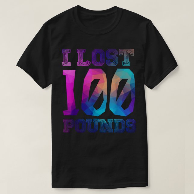 Camiseta Perdi 100 Quilos - Anúncio De Perda De Peso Orgulh (Frente do Design)