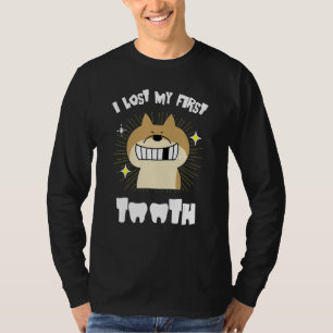 Camiseta Perdi Meu Primeiro Dente Cachorro Shiba Dentes For