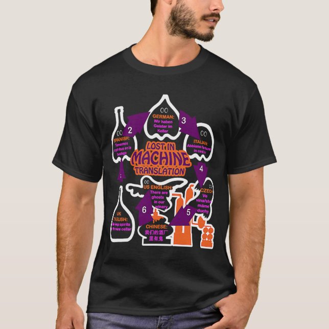 Camiseta Perdida na tradução automática Halloween Ghost (Frente)