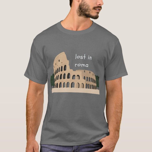 Camiseta Perdido em Roma - Design Colosseum (Frente)