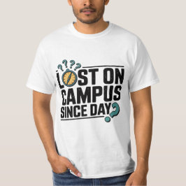 Camiseta Perdido no Campus desde o dia - Faculdade Engraçad
