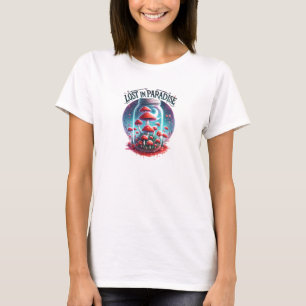 Camiseta Perdidos no paraíso cogumelos no pote de mason