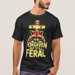 Camiseta Perdoado Mas Ainda Furioso Quotation Cristão de Gu