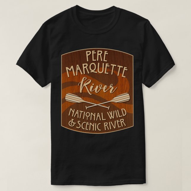 Camiseta Pere Marquette River National Wild and Scenic Rive (Frente do Design)