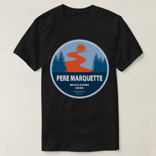 Camiseta Pere Marquette Wild e Scenic River (Frente do Design)