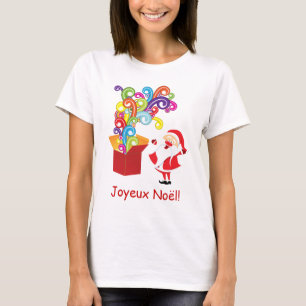 Camiseta Père Noël e t-shirt de boîte de cadeaux