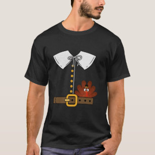 Camiseta Peregrino Figurino Feliz Ação de Graças A Turquia