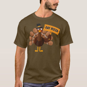 Camiseta Peregrino Mês Da Turquia Coma Pizza Piada Engraçad