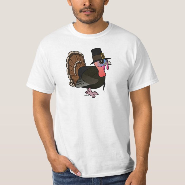 Camiseta Peregrino Turquia da acção de graças (Frente)