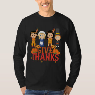 Camiseta Peregrinos E Ação de Graças Indígena Americana
