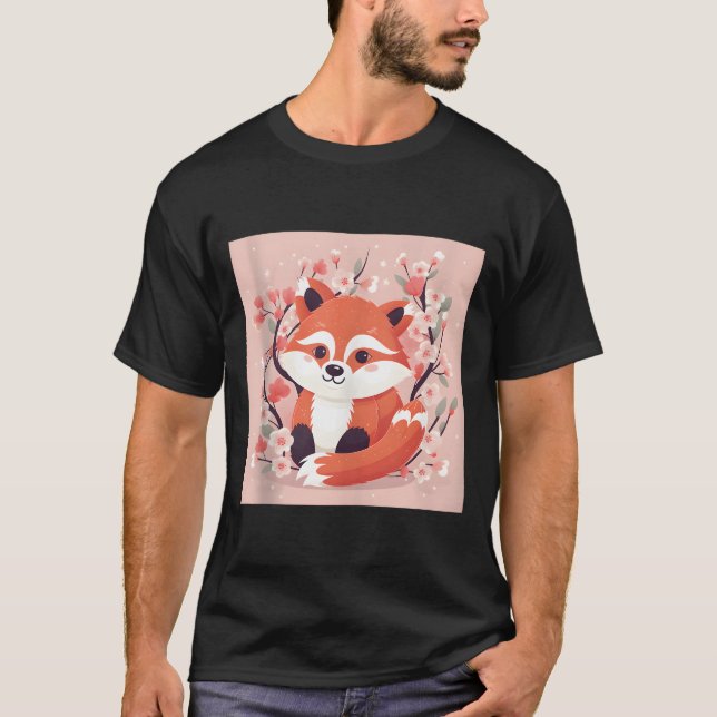 Camiseta Perfect Addition To Your Red Panda And Cherry Blos (Frente)