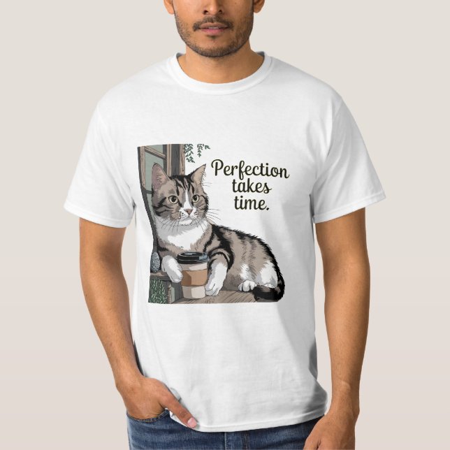 Camiseta "Perfeição leva tempo: abraça a viagem" (Frente)