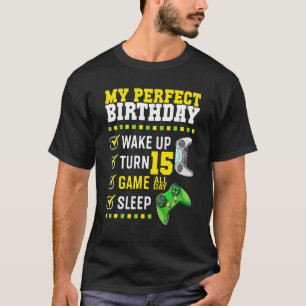 Camiseta Perfeito De Festa de aniversário 15 Para Jogador D