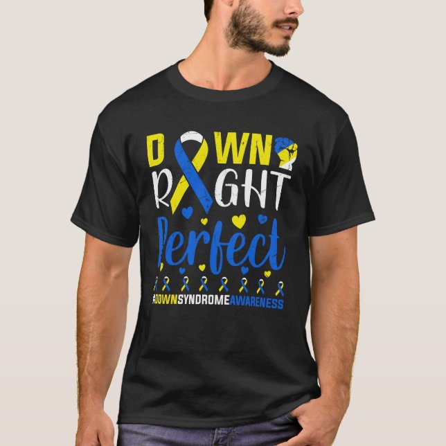 Camiseta Perfeito de Verdade, Conscientização sobre a Síndr (Frente)