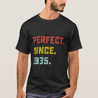 Camiseta Perfeito Desde 1935 Presentes De Aniversário Por 8