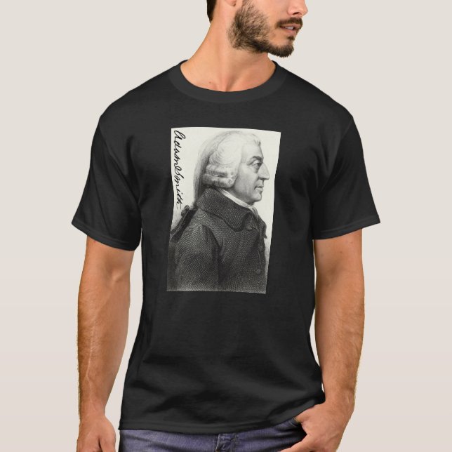 Camiseta Perfil Adam Smith (com assinatura) (Frente)