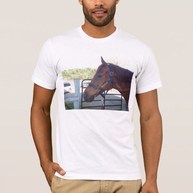 Camiseta Perfil azul azul do mar (Frente)