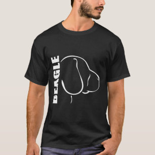 Camiseta Perfil de Beagle Cachorro Mamãe Diversão Tee