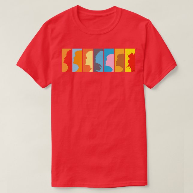 Camiseta Perfil de Gatos Horizontal (Frente do Design)