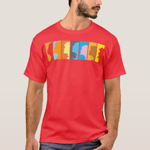Camiseta Perfil de Gatos Horizontal